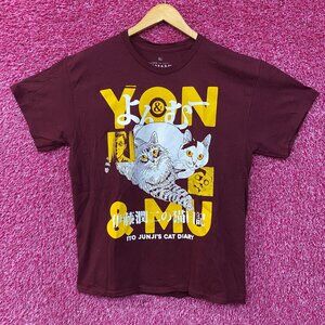 Junji Ito's Cat Diary Yon & Mu Portrait Manga T-Shirt XL